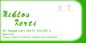 miklos kerti business card